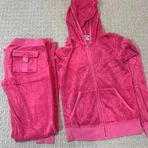Juicy couture tracksuit hot pink 2000s terry cloth